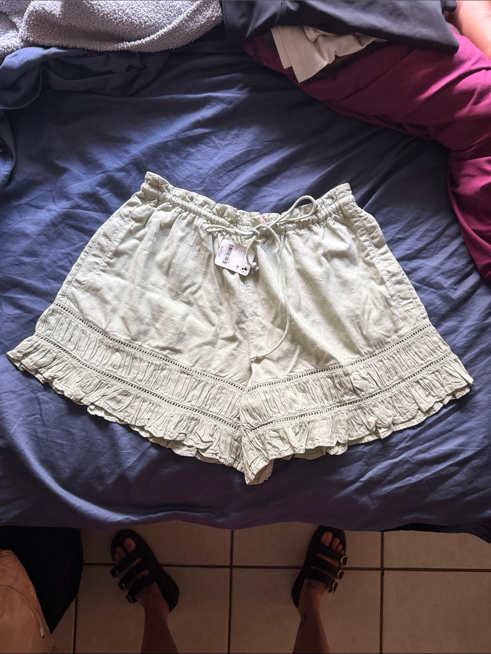 Free People Ruffle Shorts